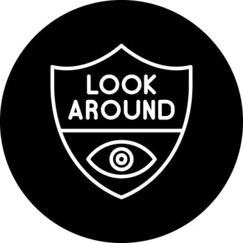 Look Around Vector Icon