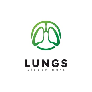 Lungs health logo icon vector illustration design