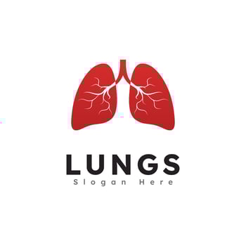 Lungs health logo icon vector illustration design