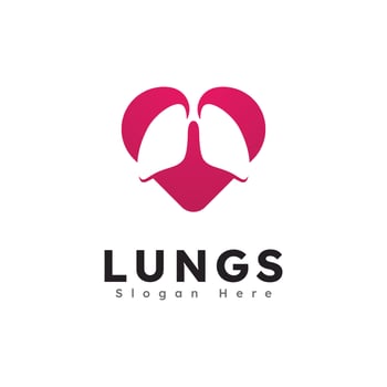 Lungs health logo icon vector illustration design