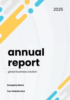 Annual report brochure flyer design PNG template