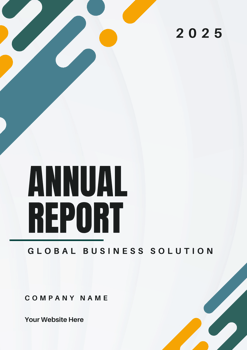 Annual report brochure flyer design PNG template