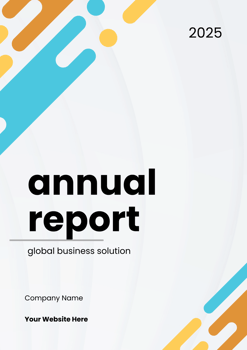 Annual report brochure flyer design PNG template