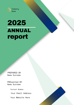 Annual report brochure flyer design PNG template