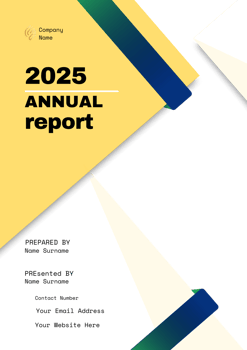 Annual report brochure flyer design PNG template