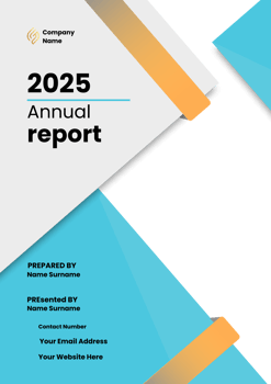 Annual report brochure flyer design PNG template