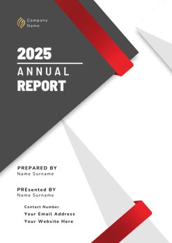Annual report brochure flyer design PNG template