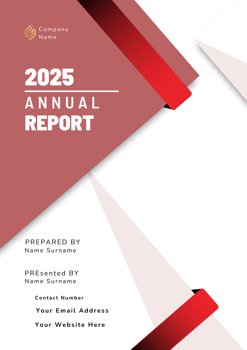 Annual report brochure flyer design PNG template