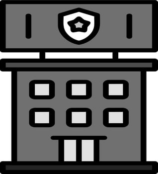 Police Station Vector Icon