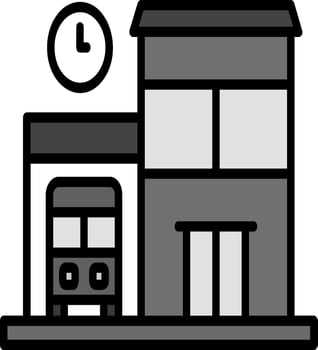 Bus Station Vector Icon