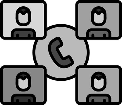 Group Phone Call Vector Icon