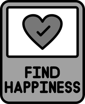 Find Happiness Vector Icon