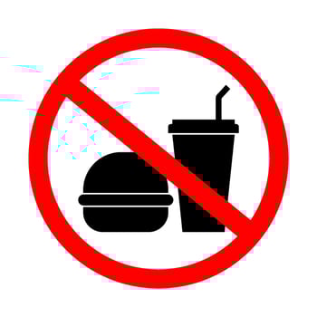 No food or drink icon on white background. vector