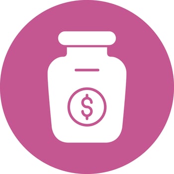 Money Jar Vector Icon