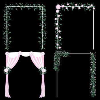 Wedding gate illustration vector