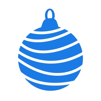 Blue christmas ball vector