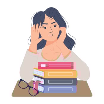 Trendy College Books vector