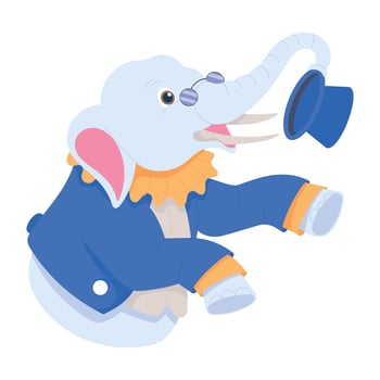 Trendy Carnival Elephant vector