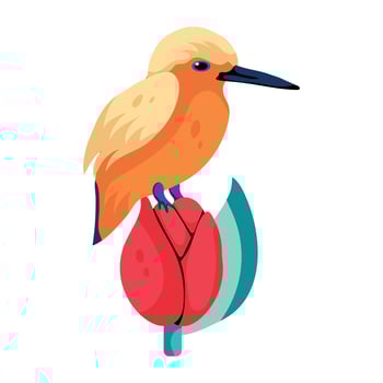 Trendy Kingfisher Bird vector