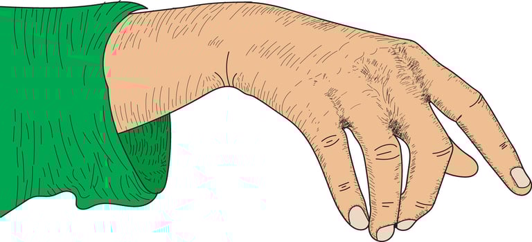 Palm down Hand Illustration Drawing, engraving, ink, line art, vector, hand Drawing sketch vector