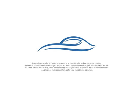 logo car line art template abstract vector