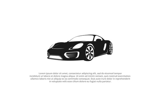 logo sport sedan car luxury sihouette vector