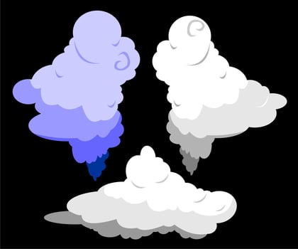 Set of Cloud Vector illustration