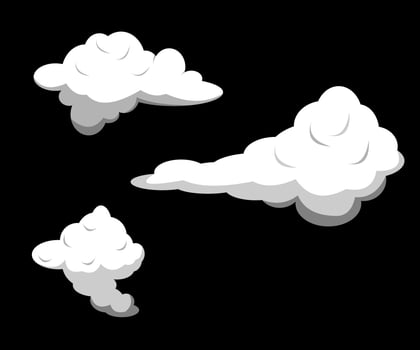 Set of Cloud Vector illustration