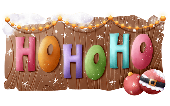 Christmas Decorative Ho Ho Ho Illustration png