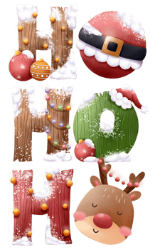 Christmas Decorative Ho Ho Ho Illustration png