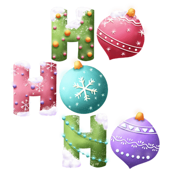 Christmas Decorative Ho Ho Ho Illustration png
