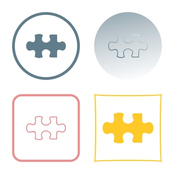 Unique Puzzle Piece Vector Icon