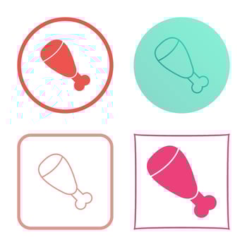 Cooked Ham Vector Icon