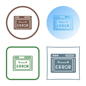 Error Code Vector Icon