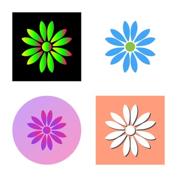 Unique Flower Vector Icon