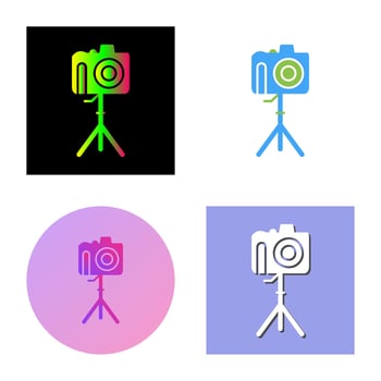 Unique Camera on Stand Vector Icon