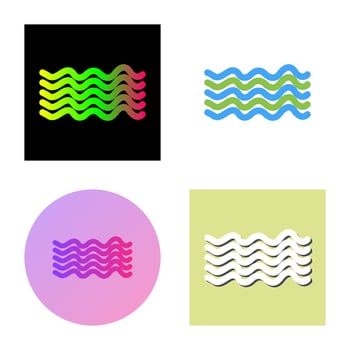 Magnetic Waves Vector Icon