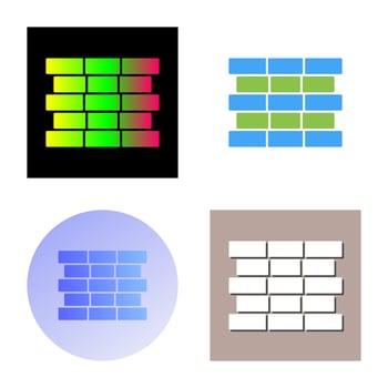 Unique Bricks Vector Icon