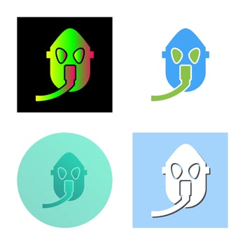 Unique Oxygen Mask Vector Icon