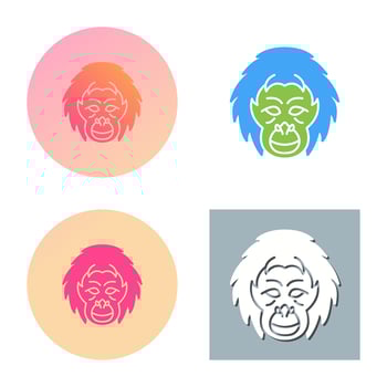 Orangutan Vector Icon