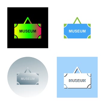 Museum Tag Vector Icon