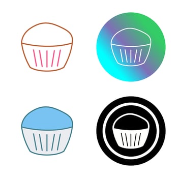 Chocolate Muffin Vector Icon