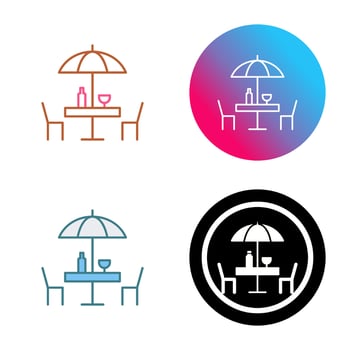 Unique Cafe Table Vector Icon