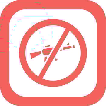 No Rifle Vector Icon