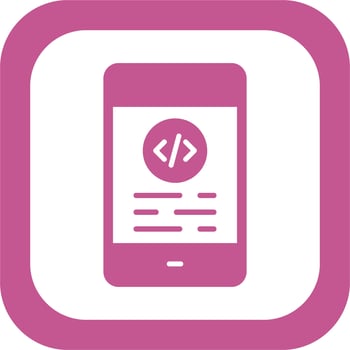 Mobile Coding Vector Icon