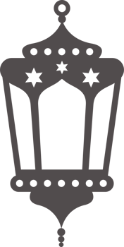 Ramadan lantern. Islamic lamp with stars decoration. Muslim ornament element. Traditional silhouette for holidays png
