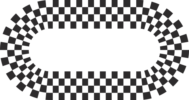 Checkerboard frame. Oval patterns with black and white chess pattern.Y2k geometric shape. Retro groovy illustration png