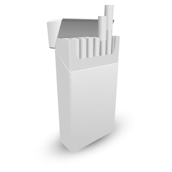 Cigarettes. Pack of cigarettes. White pack of white cigarettes. Vector illustration