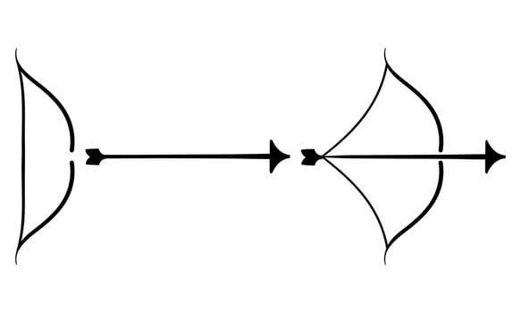 bow and arrow illustration2 vector