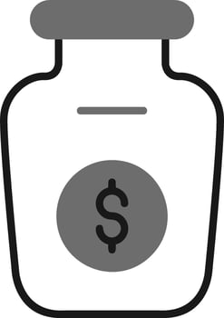 Money Jar Vector Icon